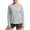 Gray, variant on Womens Long Sleeve Hooded Jackets Lightweight Waist Cinched UV Protection Sun Shirts Workout Athletic Hiking Running Tops Black