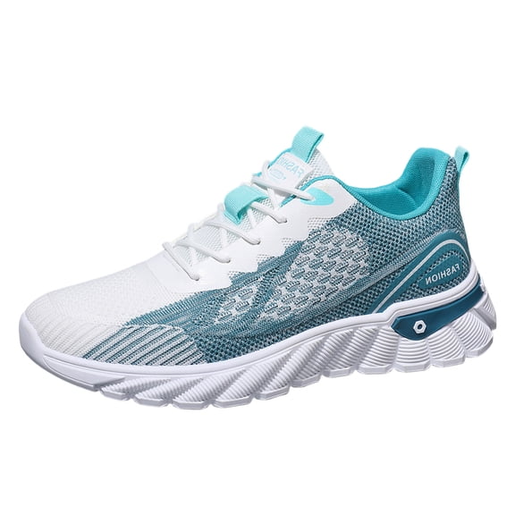 Mens Shoes,Fly Weaving Sneakers Breathable Casual Running Sports Mesh Shoes for and Everyday Wear,Shoes for Men,White,7.5