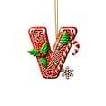 thumbnail image 1 of Binwennn Decorative Easter Eggs Large Centerpieces for Wedding Table 26 Pieces Red Letters Christmas Tree Decorations Candy Cane Letters With Berry Pattern Mini Alphabet Hanging Ornaments, 1 of 4