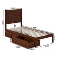 thumbnail image 7 of AFI NoHo 14" Twin XL Wood Platform Bed Frame with Set of 2 Storage Drawers, Walnut, 7 of 7