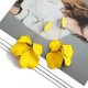 thumbnail image 1 of Romantic sweet acrylic petal long dangle drop earrings for women girl 2023 trend luxury fairy grunge pendant jewelry accessories----Yellow--Product co Yellow, 1 of 5