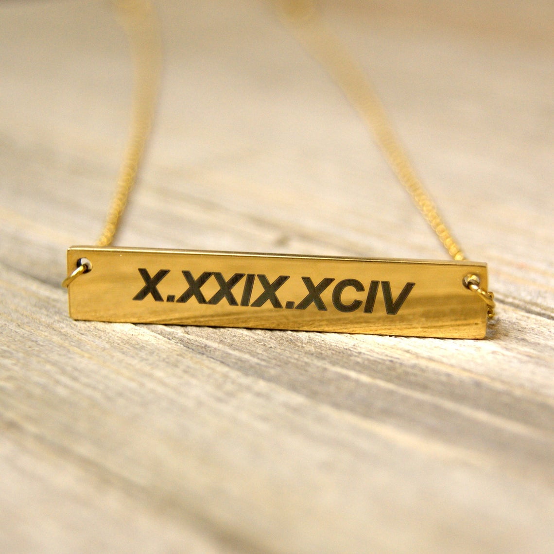 Personalized Polished Stainless Steel Bar Name Necklace Engrave Birthday Christmas Anniversary Gift for Mom Her