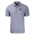 thumbnail image 2 of Men's Cutter & Buck Heather Navy St. Louis Cardinals Forge Eco Heathered Stripe Stretch Recycled Polo, 2 of 3
