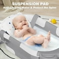 thumbnail image 2 of Collapsible Baby Bathtub for Newborn with Thermometer & 1 Hooded Towel & 1 Soft Floating Cushion,Portable Travel Bathtub with Drain Hole, Durable Foldable Baby Tubs for Infants to Toddler, 2 of 7