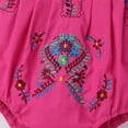 thumbnail image 6 of IDOPIP Newborn Baby Girl Mexican Ethnic Embroidery Floral Romper Cinco De Mayo Baby Girl Onesie, 6 of 7