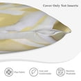 thumbnail image 5 of Bingfone White Rose Linen Throw Pillow Covers Cushion Case Pocket Button Vintage Farmhouse Pillowcase for Sofa Couch Bed 16"x16", 5 of 9