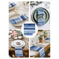 thumbnail image 3 of Blue Stripes Cloth Napkins Set of 6 Reusable Dinner Napkins, Watercolor Retro Ombre Abstract Tie Dye Art Cocktail Napkin Washable Table Napkins for Wedding/Holiday Party/Baby Shower 20"x20", 3 of 7