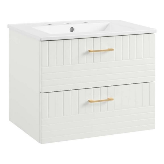 Modway Daybreak 24" Bathroom Vanity in White White