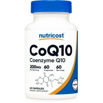 Nutricost CoQ10 200mg, 60 Vegetarian Capsules, 60 Servings - Non-GMO Supplement