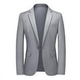 thumbnail image 2 of Men's Stylish Winter Jacket Mens and Winter Fashion Personality Solid Color Casual Suit Jacket, 2 of 8