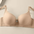 thumbnail image 5 of Loopsun Women's Bras Plus Size, Women's Daily Tshirt Solid Thin Underwear Bra with Steel Rims Beige, XL, 5 of 5