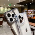 thumbnail image 2 of Designed for iPhone Case,Airbag Frame Clear Camera Lens Protection Shockproof Protective Cover Phone Case (iPhone 11 Pro Max,Grey), 2 of 5