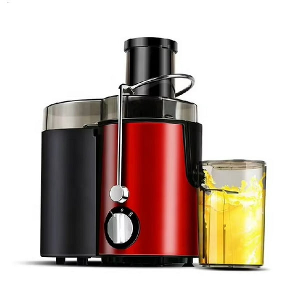 Red Centrifugal Juicer Machine – High-Speed Electric Juice Extractor with Large Feed Chute & Easy-Clean Design