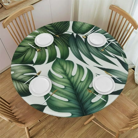 

GOSMITH Satin Body Tablecloths Round Table Cover White