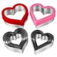 thumbnail image 1 of Juego de cortadores de galletas ByKooc en forma de corazón, 12 piezas, acero inoxidable, 1 of 6