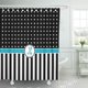 thumbnail image 1 of Cortina de Ducha ABPHQTO Puntos Rayas Flourish Monogram Negro 160x180 cm, 1 of 1