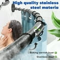 thumbnail image 3 of Curved Shower Curtain Rod, 43" to 71" Adjustable Curtain Rod, Rustproof Expandable Shower Rod, Shower Curtain Rod for Bathroom, Shower Rooms, Bathtubs, Clothing Stores, Fitting Rooms, Balconies, 3 of 7