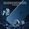 thumbnail image 4 of Air Frame Crystal Frosted Pc Transparent Case With Extra Frame Raised Camera Protection And Kick Stand For Iphone 13 6.1 - Pacific Blue, 4 of 8