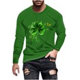 thumbnail image 2 of ZRGHAOYLQ Big and Tall Long Sleeve Shirts St Patrick's Day Shamrock Clover Shirts Plus Size Crewneck Pullover Tops Comfy T Shirts for Ireland Gifts, 2 of 5