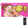 thumbnail image 2 of Dreamtimes Art Rainbow Lesbian Beach Towel Quick Dry Absorbent Bath Towels Sandproof Lightweight Towel for Gym Yoga Sports Swimming 31x71in, 2 of 7