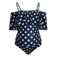 thumbnail image 3 of MuXiKeJi Clothes Maternity Swimsuit One Piece Bathing Suit for Women Pregnancy Swim Ribbed Ruched Modest Swimwear Beach Wear, 3 of 7