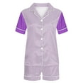 thumbnail image 4 of Njoeus Two Piece Sets for Women, Women Pajama Sets Pajamas Set for Womens 2 Piece Short Sleeve Sleepwear Button Up Nightwear Shorts Soft Pjs Sets S-Xxl Tunic Matching Set On Clearance, 4 of 4