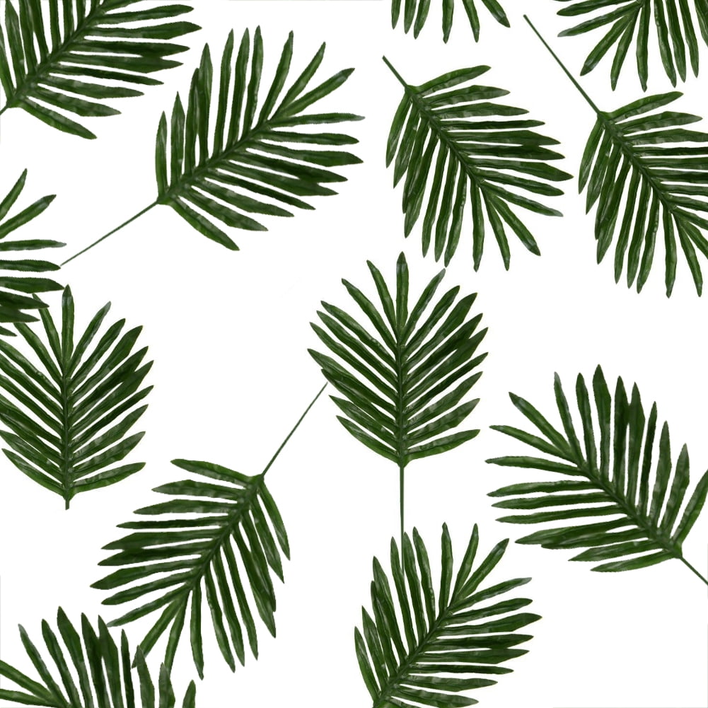 Limei 12 Pack Palm Artificial Plants Leaves Decorations Faux Large Tropical Palm Leaves Imitation Ferns Artificial Plants Leaf for Home Kitchen Party Flowers Arrangement Wedding Decorations (Green)