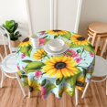 thumbnail image 6 of Sunflower Tablecloth Round 60 Inch Floral Table Cloth Washable Spillproof Wrinkle Free Watercolor Spring Summer Fabric Table Cover for Indoor Outdoor Kitchen Dinning Round Tables, 6 of 7