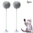 thumbnail image 1 of 2PCS Cat Teaser Wand Interactive Pompom Bell Spring Suction Cup Cat Wand Cat Toy, 1 of 10