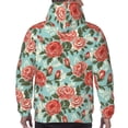thumbnail image 5 of Hoodies for Men - Green White Leaves Rose Flowers Long Sleeve Comfrt Men'S Fashion Hoodies & Sweatshirts, Sweatshirts for Men Hoodies Pullover Clothing Clothes with Pouch, 5 of 7