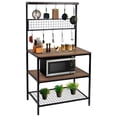 thumbnail image 1 of Mueble Multiusos de Cocina para Microondas con Ganchos Estacion Estante Minimalista Industrial Organizador Alacena Almacenamiento Soporta hasta 130 Kg, 1 of 7