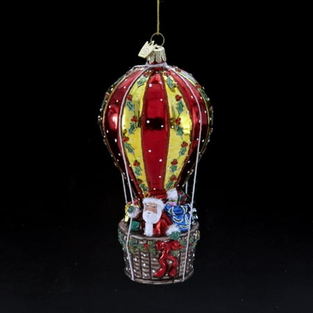 8 noble gems blown glass santa in hot air balloon 8 noble gems blown glass santa in hot air balloon