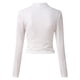 thumbnail image 5 of Qucoqpe - Camisetas de manga larga acanaladas para mujer, blusas tipo túnica con cuello en V profundo y cruzado, blusas cortas tipo tubo, suéteres tipo jersey, tallas S-2XL, 5 of 8