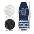 thumbnail image 5 of Renewold Sea Turtle Starfish Navy Blue Car Seat Cover Front Set Only, Breathable Front Seat Bottom Cover Protector Auto Interior Accessories Decoration, 5 of 7