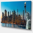 thumbnail image 1 of Designart - Evening New York City Skyline Panorama - Extra Large Canvas Art Print, 1 of 2
