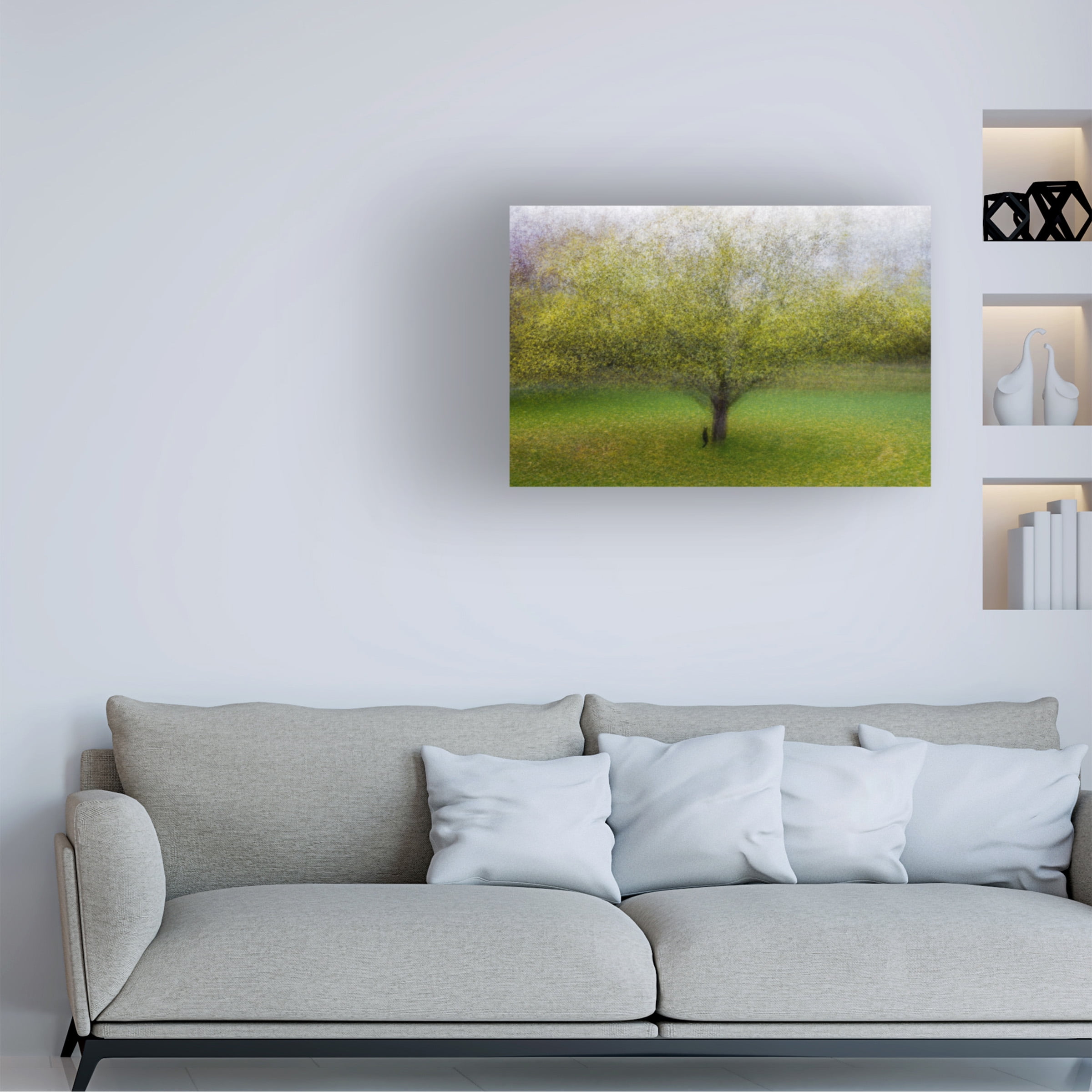 Arne Ostlund 'The Cat By The Tree' Canvas Art