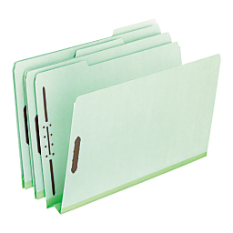 Pendaflex Pressboard Folders 2 Fasteners 2" Expansion 1/3 Tab Letter Green 25/Box 17181