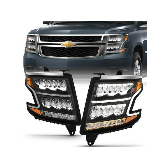 Headlight Set - Compatible with 2015 - 2020 Chevy Tahoe 2016 2017 2018 2019