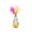 Colorful, variant on AOOOWER Wooden Wobbling Cats Teaser Toy Natural Wood Base Feathered SelfTeasing Toy