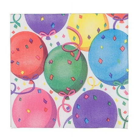 Hanna K Everyday Ensembles Beverage Napkins, Balloons, 36 Ct