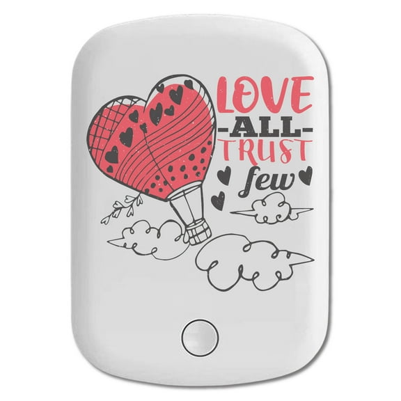 DistinctInk Magnetic Battery Pack, 5000 mAh Wireless Portable Charger with USB-C Cable, Compatible with MagSafe iPhone 14 / 13 / 12 Series - Love All Trust Few