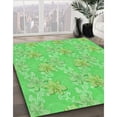 thumbnail image 3 of Ahgly Company Machine Washable Indoor Rectangle Transitional Neon Green Area Rugs, 6' x 9', 3 of 7