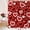 Coeur Amour Rouge, variante sur Rideau de Douche de la Saint-Valentin, Rideau de Salle de Bain Romantique Cœur d'Amour Rouge Pailleté Tissu Imperméable Lavable en Machine avec Crochets, 72 Pouces Lx72 L