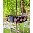 thumbnail image 3 of Fsddascl Red Pink Strawberry Outdoor Tablecloth - 54 Inch Round Dining Table Cover, Black Lovely Summer Spring Fruit Waterproof Outdoor Table Cloth with Umbrella Hole & Zipper for Picnic/Patio/Party, 3 of 7