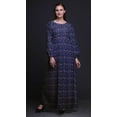 thumbnail image 2 of Bimba Robe Maxi à Manches Longues pour Femmes en Georgette Mousse Cheddar à Imprimé Floral avec Taille Élastique - X-Grand, 2 of 5