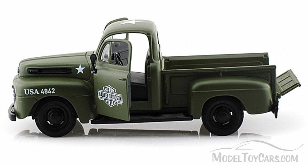 Maisto 1/24 Ford F1 Pick-up '48 & Harley WLA '42 – Noir – Collection