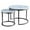 White(23.6), variant on Semiocthome Modern Nesting Coffee Table Set,End Table for Living Room, 23.6" W, White,Marble Pattern
