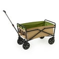 thumbnail image 1 of Seina 150lb Capacity Folding Steel Outdoor Utility Wagon Cart, Khaki/Green, 1 of 12