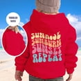thumbnail image 2 of Bainana Kids Girls' Hoodies Letter Print Long Sleeve Hooded Sweatshirts Comfort Fit Child School Play Tops Clothes Red Size 7-8 Years, 2 of 7