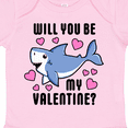 thumbnail image 4 of Inktastic Will you be my Valentine with Cute Shark and Hearts Boys or Girls Baby Bodysuit, 4 of 5
